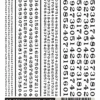 Woodland Scenics DT509 Dry Transfer Decals - Railroad Roman Numbers, Black