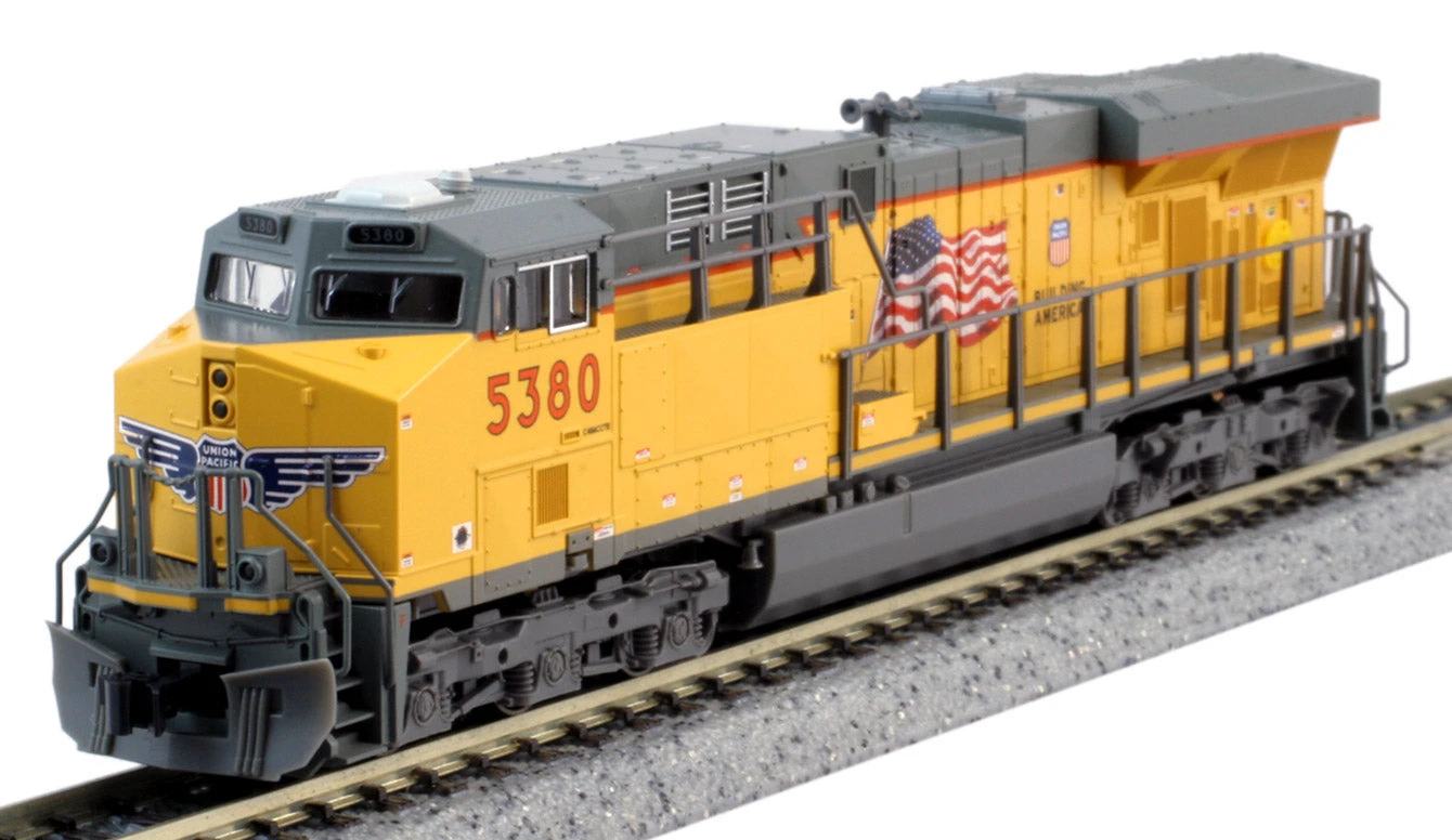 KATO 176-8932 N Scale GE ES44AC GEVO Diesel Locomotive Union Pacific Flag UP 5380 1 KATO 176-8932 N Scale GE ES44AC GEVO Diesel Locomotive Union Pacific Flag UP 5380