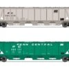 BLI (Broadway Limited Imports) 7257 N Scale H32 Covered Hopper Penn Central PC 2 Pack