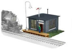 Lionel 2229030 O Gauge Train Orders Building (Plug-Expand-Play)