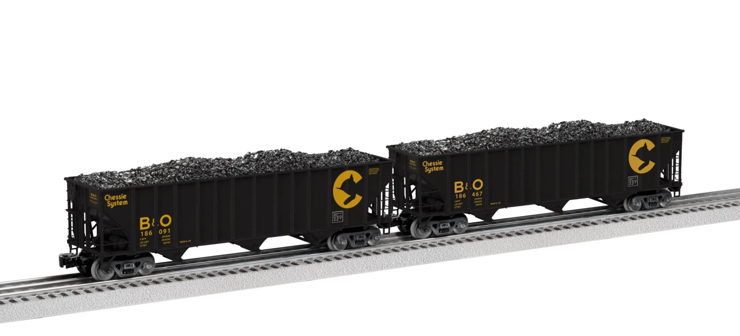 Lionel 2326080 O Scale 100 Ton Open Hopper Chessie System B&O 2 Pack C 1 Lionel 2326080 O Scale 100 Ton Open Hopper Chessie System B&O 2 Pack C