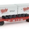 Lionel 6-16330 O Gauge Flatcar With Trailers Missouri Kansas Texas MKT - NOS