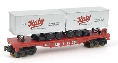 Lionel 6-16330 O Gauge Flatcar With Trailers Missouri Kansas Texas MKT - NOS 1 Lionel 6-16330 O Gauge Flatcar With Trailers Missouri Kansas Texas MKT - NOS