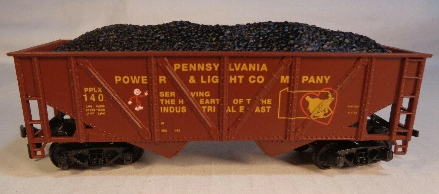 Mantua 729-202 HO Scale 32' 2Bay Open Hopper With Coal Load PP&L 140 - NOS 1 Mantua 729-202 HO Scale 32' 2Bay Open Hopper With Coal Load PP&L 140 - NOS