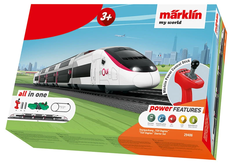 Marklin My World 29406 HO Scale TGV Starter Set (Battery Powered) 1 Marklin My World 29406 HO Scale TGV Starter Set (Battery Powered)
