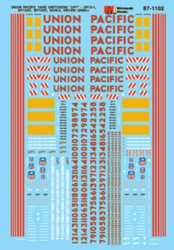 Microscale Decals 87-1102 HO Scale Pullman Heavyweight Sleeper Cars Assigned To Santa Fe