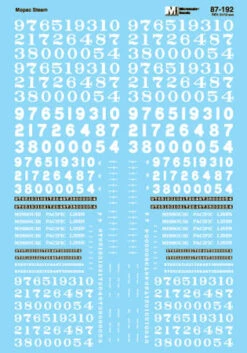 Microscale Decals 87-192 HO Scale Missouri Pacific MP Steam Locomotives