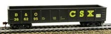 Model Power 98509 HO Scale 40' Gondola CSX B&O 366295 - NOS