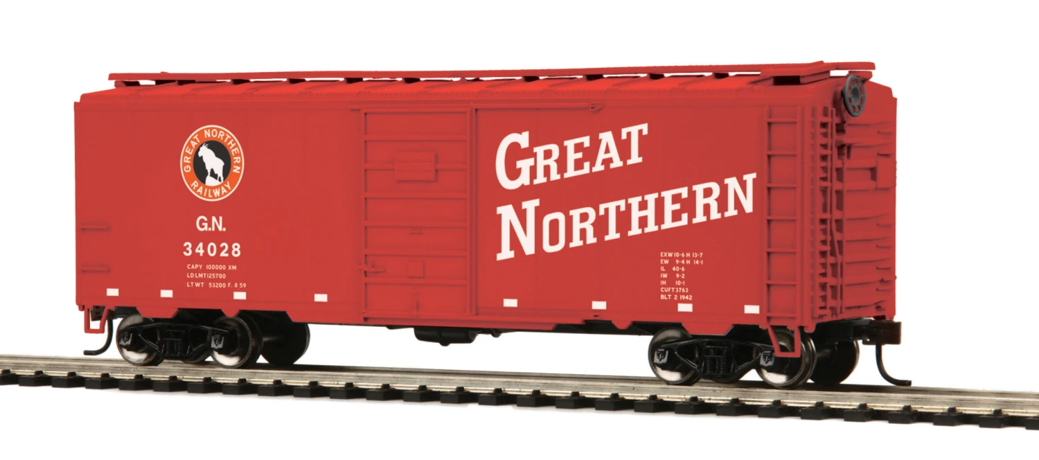 MTH 85-74130 HO Scale 40' PS-1 Boxcar Great Northern GN 34028 - NOS 1 MTH 85-74130 HO Scale 40' PS-1 Boxcar Great Northern GN 34028 - NOS