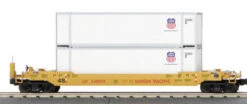 MTH Railking 30-4214C O Gauge Husky Stack Well Car With ETD Union Pacific UP 548059 - USED