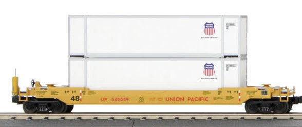 MTH Railking 30-4214C O Gauge Husky Stack Well Car With ETD Union Pacific UP 548059 - USED 1 MTH Railking 30-4214C O Gauge Husky Stack Well Car With ETD Union Pacific UP 548059 - USED
