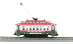 MTH RailKing 30-5214 O Gauge Bump-N-Go Trolley With LED Lights Christmas