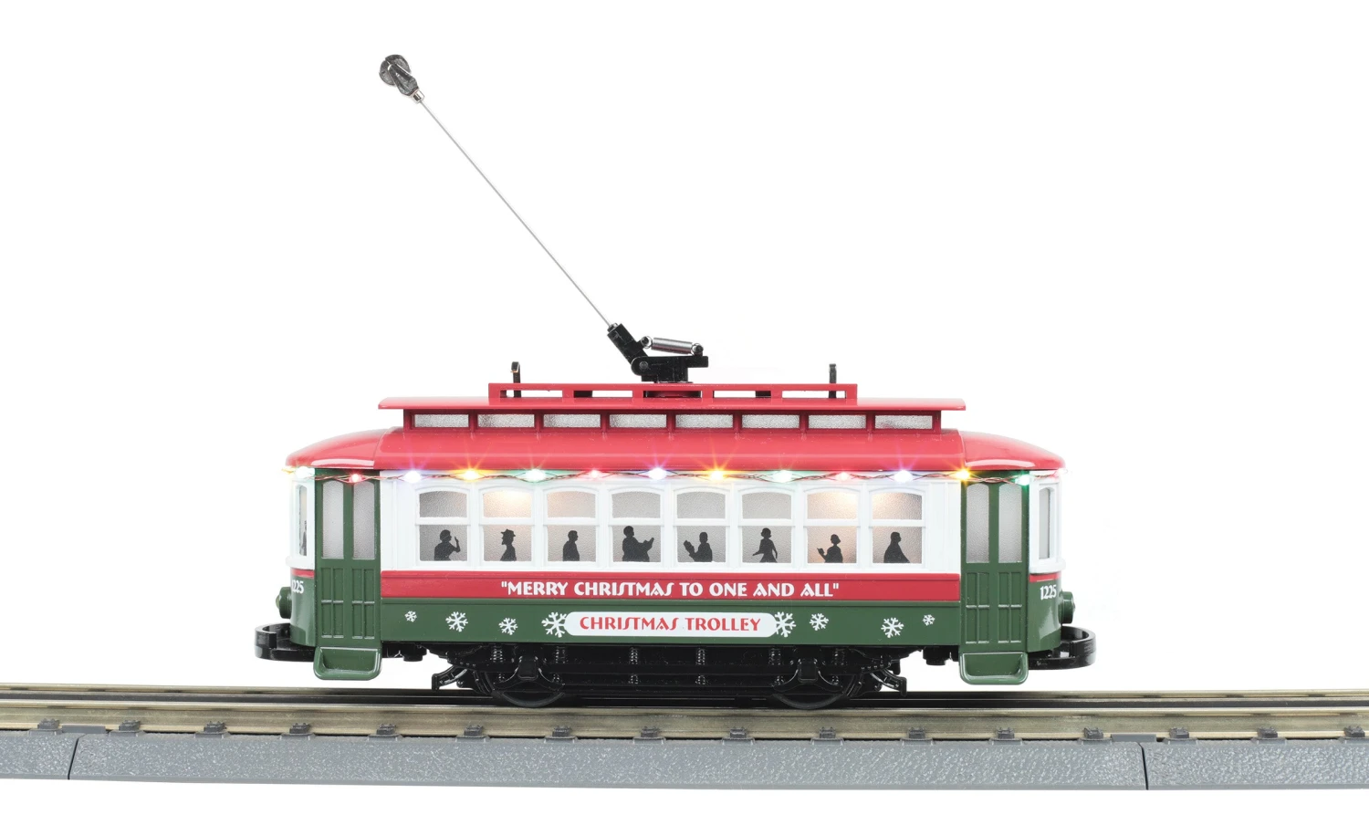 MTH RailKing 30-5214 O Gauge Bump-N-Go Trolley With LED Lights Christmas 1 MTH RailKing 30-5214 O Gauge Bump-N-Go Trolley With LED Lights Christmas