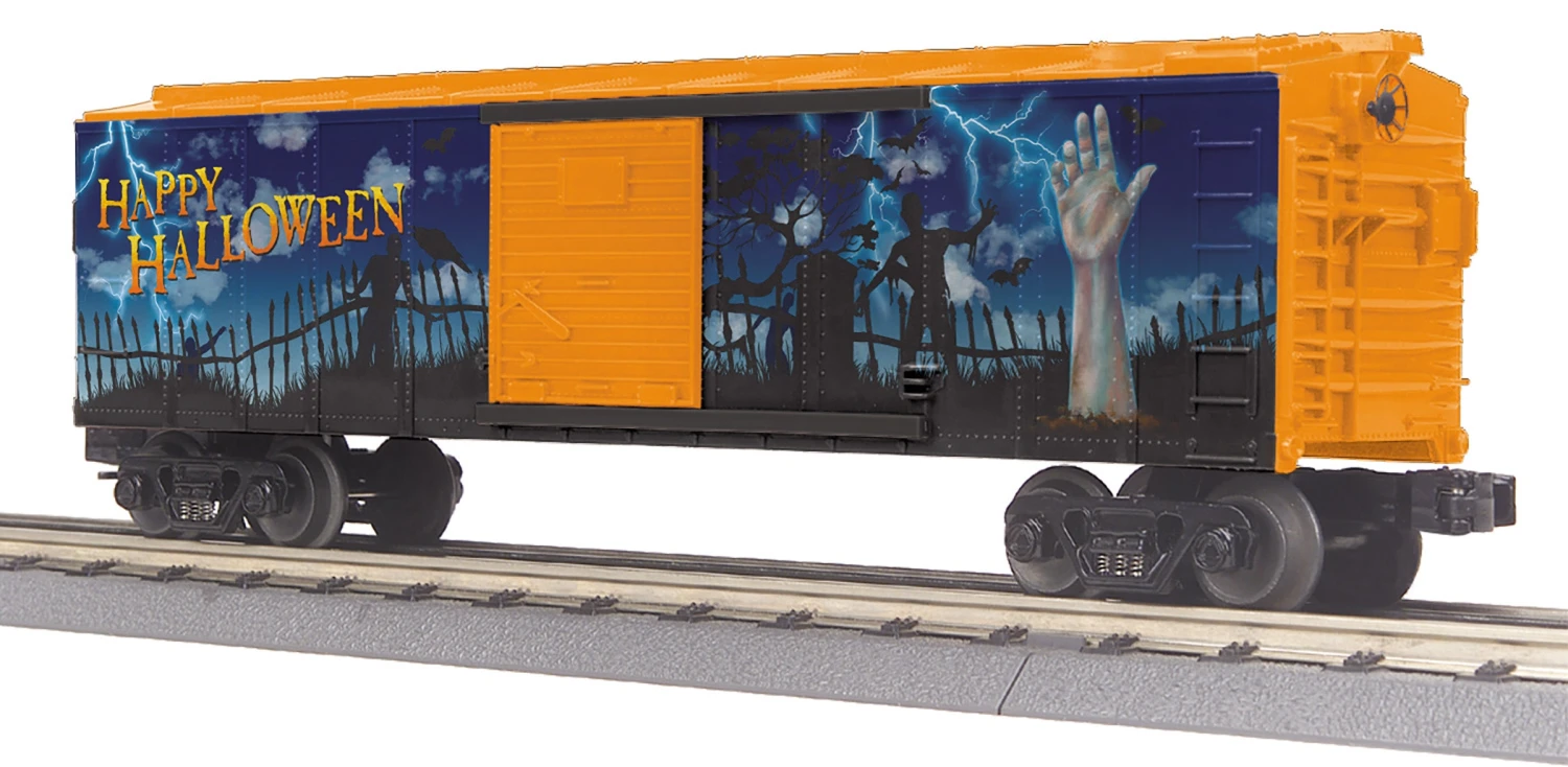 MTH Railking 30-71109 O Gauge Boxcar With Power Meter - Halloween 1 MTH Railking 30-71109 O Gauge Boxcar With Power Meter - Halloween