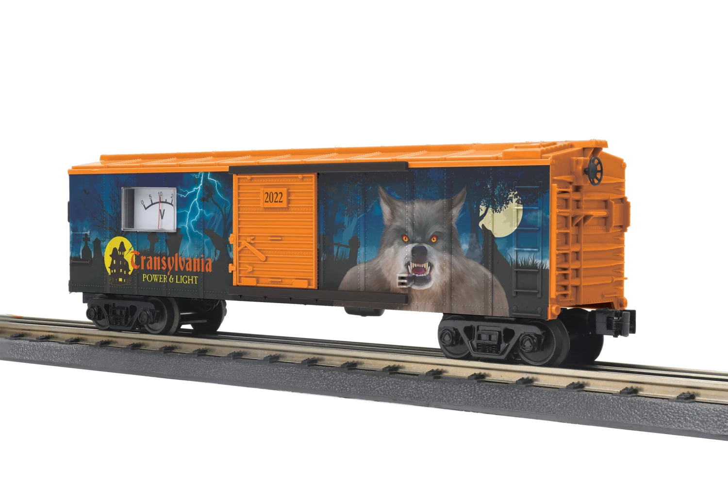 MTH Railking 30-71110 O Gauge Boxcar With Power Meter - Transylvania Power & Light 1 MTH Railking 30-71110 O Gauge Boxcar With Power Meter - Transylvania Power & Light