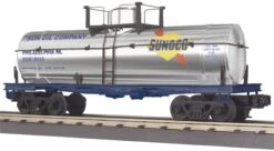 MTH RailKing 30-7378 O Gauge Single Dome Chrome Tank Car Sunoco 8956 - NOS