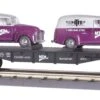 MTH Railking 30-76002 O Gauge Flatcar With MTH Panel Vans - NOS