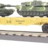 MTH RailKing 30-76040 O Gauge Flatcar With US ARMY M1a Tanks - NOS