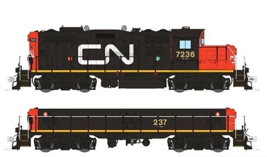 Rapido 041014 HO Scale GP9rm Mother + Slug Canadian National "Early" CN 7236/237 1 Rapido 041014 HO Scale GP9rm Mother + Slug Canadian National "Early" CN 7236/237