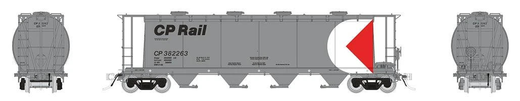 Rapido Trains 127028A HO Scale MIL 3800 Cylindrical Hopper "Silver Repaint" CP Rail Single 2 Rapido Trains 127028A HO Scale MIL 3800 Cylindrical Hopper "Silver Repaint" CP Rail Single - Image 2