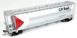 Rapido Trains 127028A HO Scale MIL 3800 Cylindrical Hopper "Silver Repaint" CP Rail Single