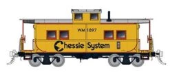 Rapido Trains 144029 HO Scale Northeastern Style Steel Caboose Chessie System WM 1869