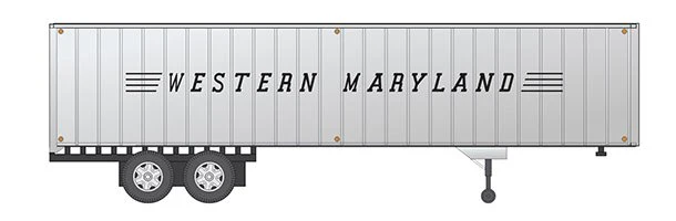 Rapido Trains 403035 HO Scale 40' Fruehauf Exterior-Post Van Trailer Western Maryland WM 1 Rapido Trains 403035 HO Scale 40' Fruehauf Exterior-Post Van Trailer Western Maryland WM