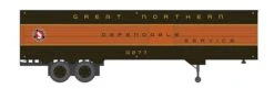 Rapido Trains 403042 HO Scale 40' Fruehauf Fluted Side Van Trailer Great Northern GN