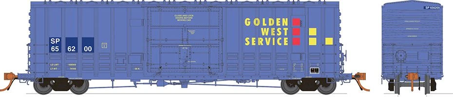 Rapido Trains 537005A N Scale B-100-40 Boxcar "Ex Golden West Service" Southern Pacific SP Single 2 Rapido Trains 537005A N Scale B-100-40 Boxcar "Ex Golden West Service" Southern Pacific SP Single - Image 2