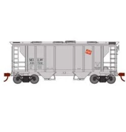 Roundhouse 2387 HO PS-2 2003 2 Bay Covered Hopper Milwaukee Road MILW 99722