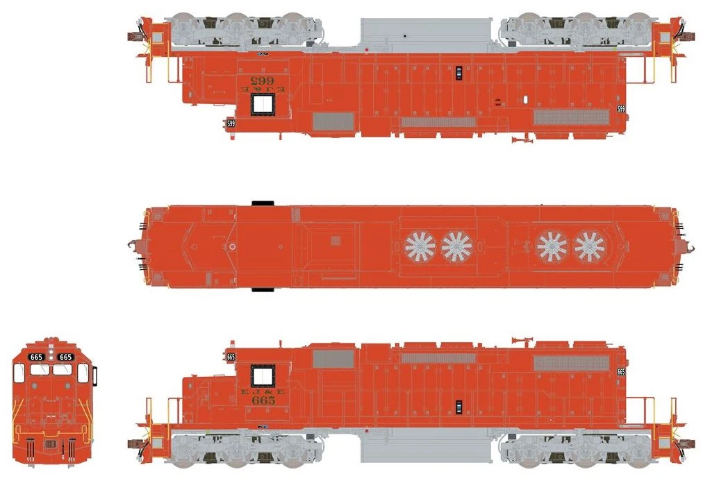 ScaleTrains 33123 HO Scale EMD SD38-2 Diesel Elgin Joliet & Eastern EJ&E 666 DCC LokSound 2 ScaleTrains 33123 HO Scale EMD SD38-2 Diesel Elgin Joliet & Eastern EJ&E 666 DCC LokSound - Image 2