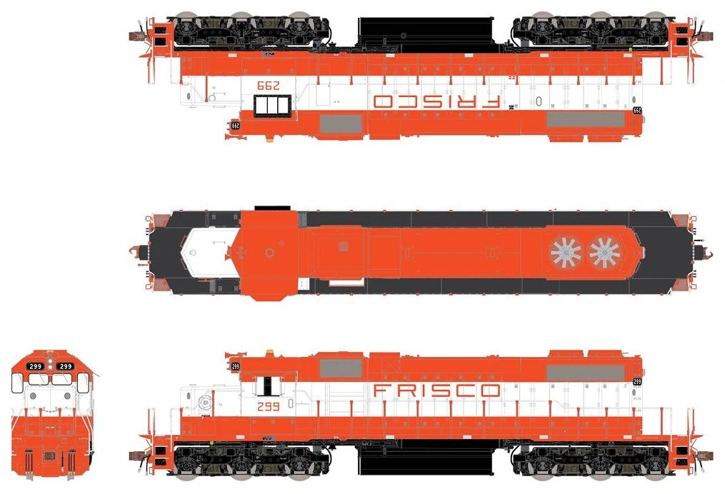 ScaleTrains 33146 HO Scale EMD SD38-2 Diesel Frisco SLSF 299 2 ScaleTrains 33146 HO Scale EMD SD38-2 Diesel Frisco SLSF 299 - Image 2