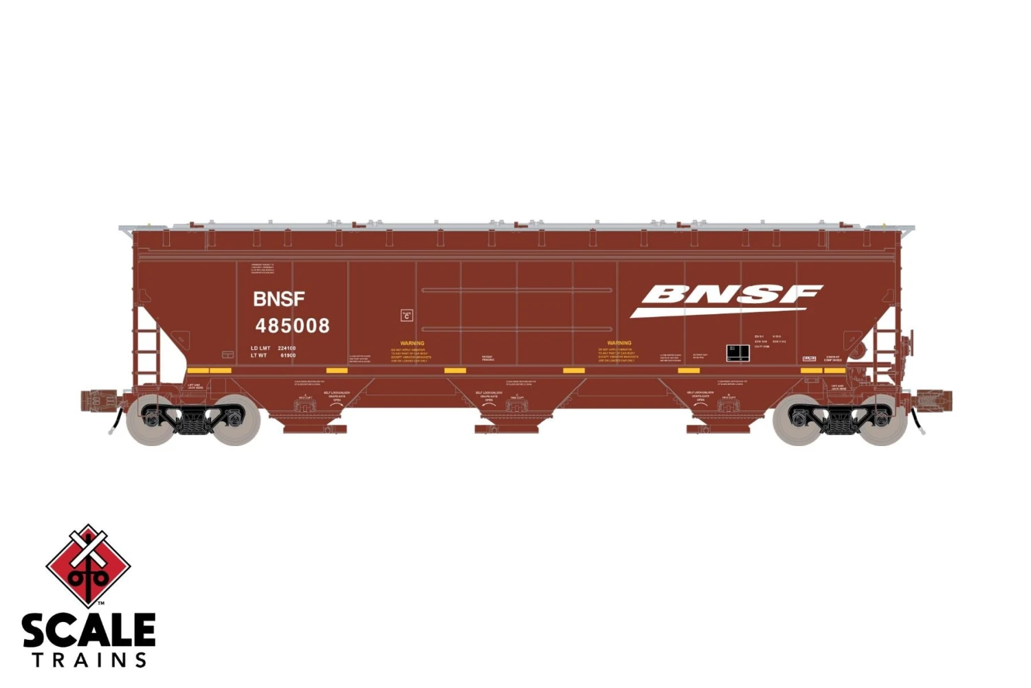 ScaleTrains 33220 Rivet N Scale Gunderson 5188 Covered Hopper (Ribbed) BNSF 485098 1 ScaleTrains 33220 Rivet N Scale Gunderson 5188 Covered Hopper (Ribbed) BNSF 485098