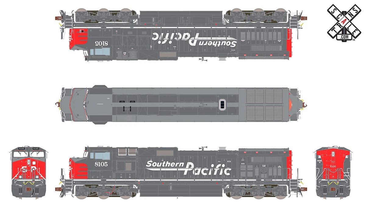 ScaleTrains 33497 Rivet Counter HO Scale GE Dash 9 (C44-9W) Southern Pacific SP 8168 2 ScaleTrains 33497 Rivet Counter HO Scale GE Dash 9 (C44-9W) Southern Pacific SP 8168 - Image 2