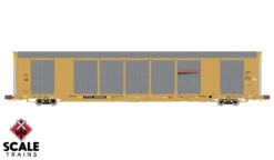 ScaleTrains 33723 Rivet N Scale Gunderson Multi-Max Autorack Yellow BNSF 693044