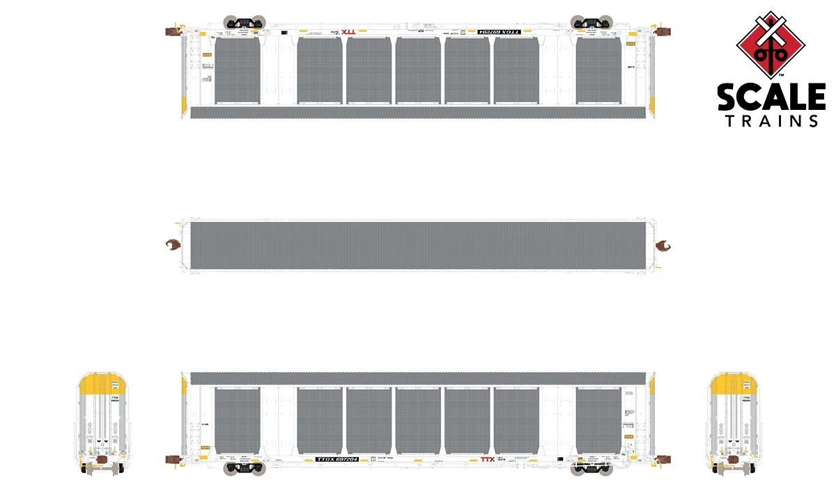ScaleTrains 33760 Rivet N Scale Gunderson Multi-Max Autorack TTX TTGX 698240 2 ScaleTrains 33760 Rivet N Scale Gunderson Multi-Max Autorack TTX TTGX 698240 - Image 2