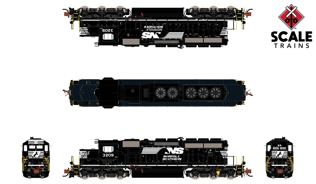 ScaleTrains 33780 Rivet N Scale EMD SD40-2 Norfolk Southern NS 3233 2 ScaleTrains 33780 Rivet N Scale EMD SD40-2 Norfolk Southern NS 3233 - Image 2