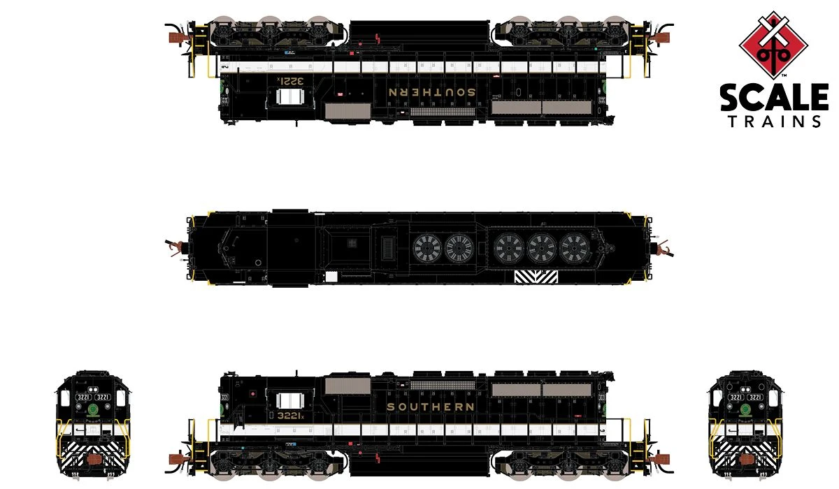 ScaleTrains 33812 Rivet N Scale EMD High Hood SD40-2 "Gold" Southern 3240X 2 ScaleTrains 33812 Rivet N Scale EMD High Hood SD40-2 "Gold" Southern 3240X - Image 2