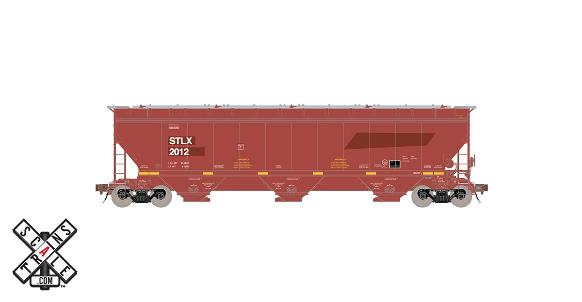 ScaleTrains Rivet 33339 HO Scale Gunderson 5188 Covered Hopper Ex-BNSF STLX 2059 1 ScaleTrains Rivet 33339 HO Scale Gunderson 5188 Covered Hopper Ex-BNSF STLX 2059
