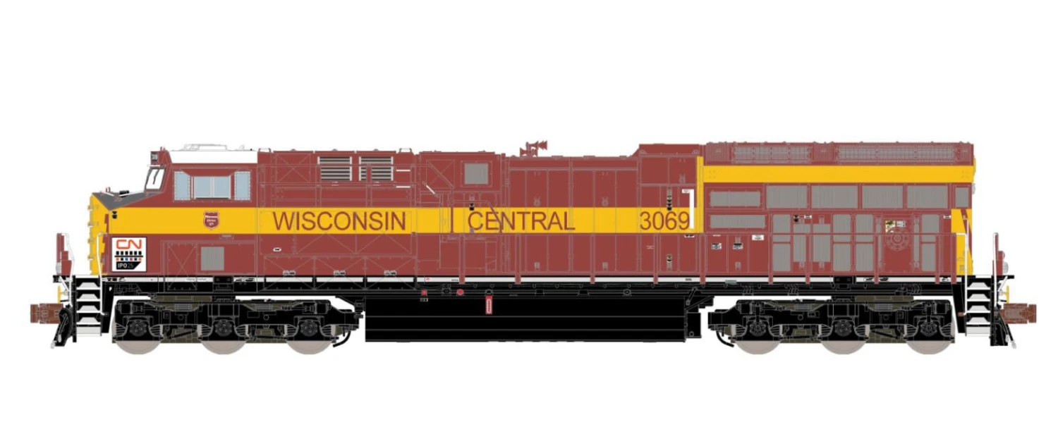 ScaleTrains Rivet 33641 N Scale GE ET44 Tier 4 Diesel "Wisconsin Central Heritage" CN 3069 3 ScaleTrains Rivet 33641 N Scale GE ET44 Tier 4 Diesel "Wisconsin Central Heritage" CN 3069 - Image 3