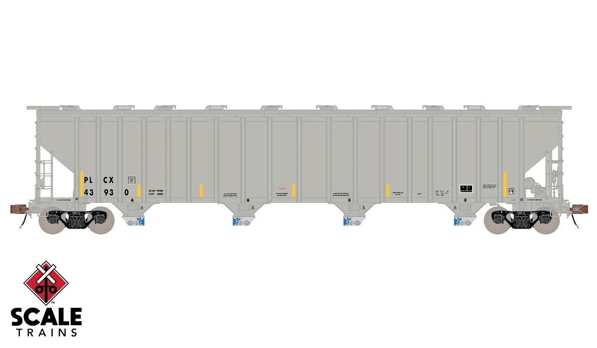 ScaleTrains Rivet 33689 HO Scale PS-2 5820 Covered Hopper Pullman Leasing PLCX 43930 2 ScaleTrains Rivet 33689 HO Scale PS-2 5820 Covered Hopper Pullman Leasing PLCX 43930 - Image 2