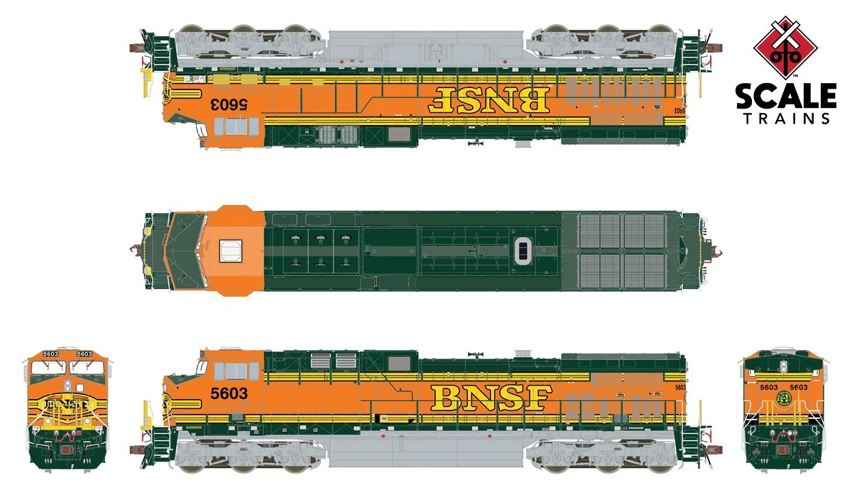ScaleTrains Rivet 38430 HO Scale GE AC4400CW Diesel "Heritage II" BNSF 5620 2 ScaleTrains Rivet 38430 HO Scale GE AC4400CW Diesel "Heritage II" BNSF 5620 - Image 2