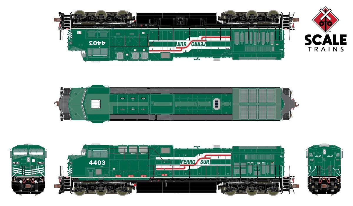 ScaleTrains Rivet 38473 HO Scale GE AC4400CW Diesel Ferrosur 4414 LokSound 2 ScaleTrains Rivet 38473 HO Scale GE AC4400CW Diesel Ferrosur 4414 LokSound - Image 2