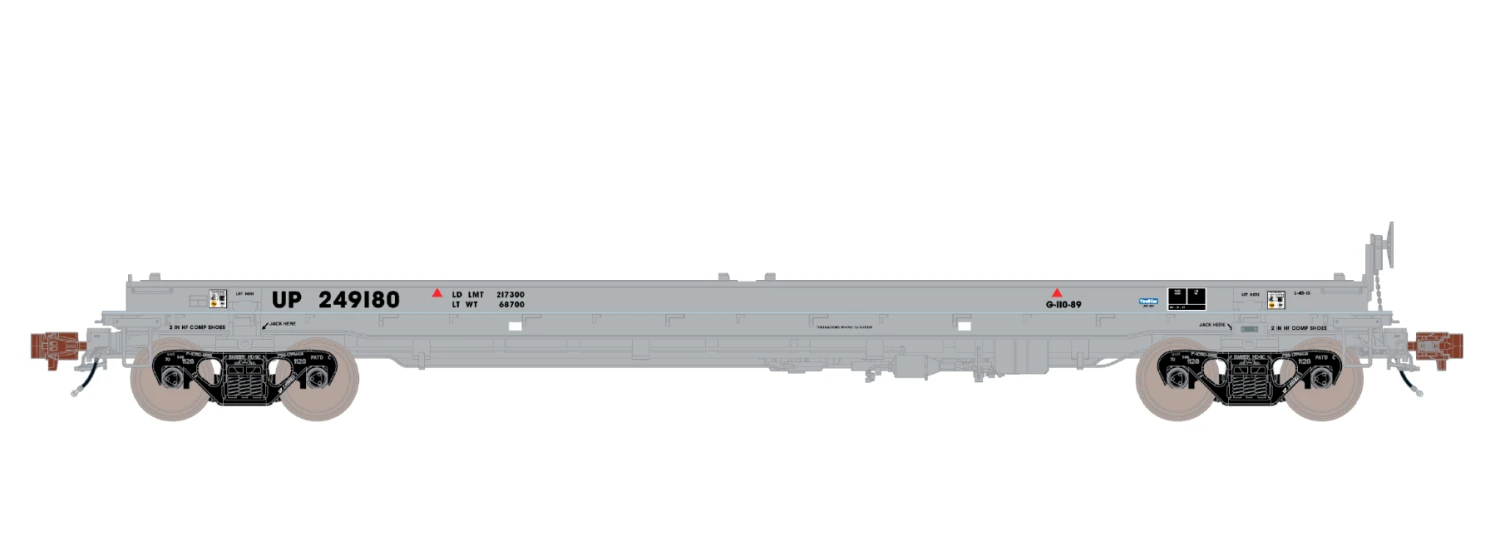 ScaleTrains Rivet 38500 HO Scale Thrall 48' Coil Steel Car Union Pacific UP 249186 2 ScaleTrains Rivet 38500 HO Scale Thrall 48' Coil Steel Car Union Pacific UP 249186 - Image 2