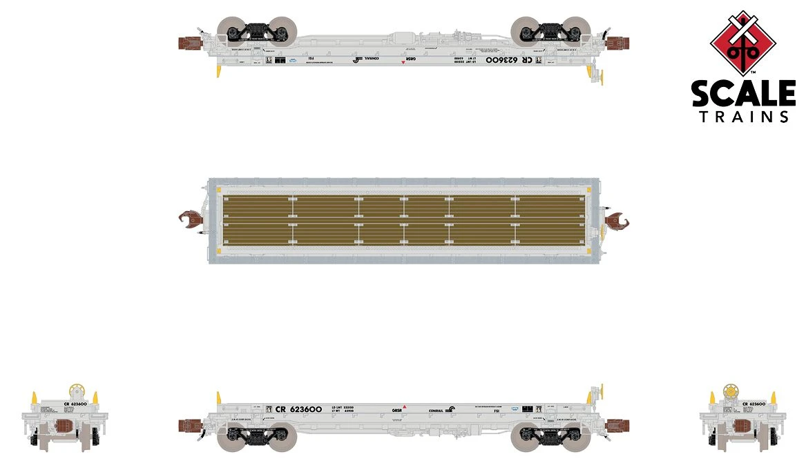ScaleTrains Rivet N Scale 33538 Thrall-Trinity 42' Steel Coil Car Conrail "Coil Shield" CR 623600 2 ScaleTrains Rivet N Scale 33538 Thrall-Trinity 42' Steel Coil Car Conrail "Coil Shield" CR 623600 - Image 2