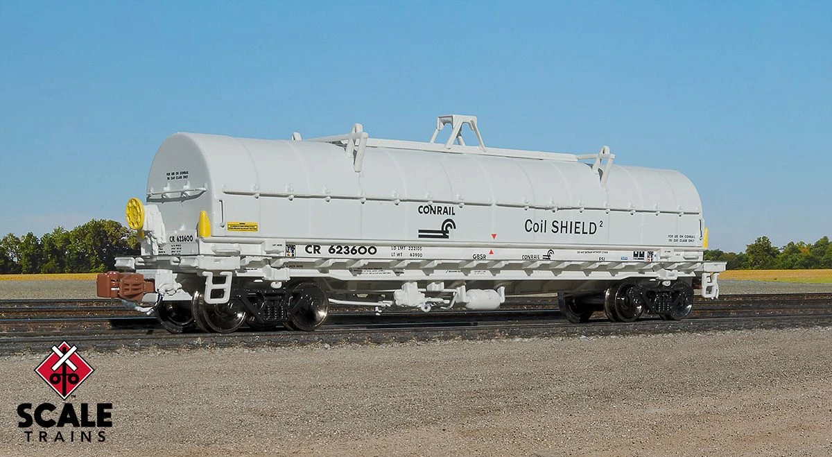 ScaleTrains Rivet N Scale 33538 Thrall-Trinity 42' Steel Coil Car Conrail "Coil Shield" CR 623600 1 ScaleTrains Rivet N Scale 33538 Thrall-Trinity 42' Steel Coil Car Conrail "Coil Shield" CR 623600