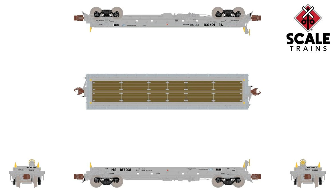 ScaleTrains Rivet N Scale 33544 42' Steel Coil Car Norfolk Southern "Protect III" NS 167062 2 ScaleTrains Rivet N Scale 33544 42' Steel Coil Car Norfolk Southern "Protect III" NS 167062 - Image 2