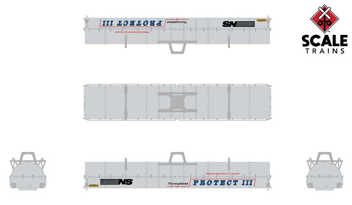 ScaleTrains Rivet N Scale 33544 42' Steel Coil Car Norfolk Southern "Protect III" NS 167062 3 ScaleTrains Rivet N Scale 33544 42' Steel Coil Car Norfolk Southern "Protect III" NS 167062 - Image 3