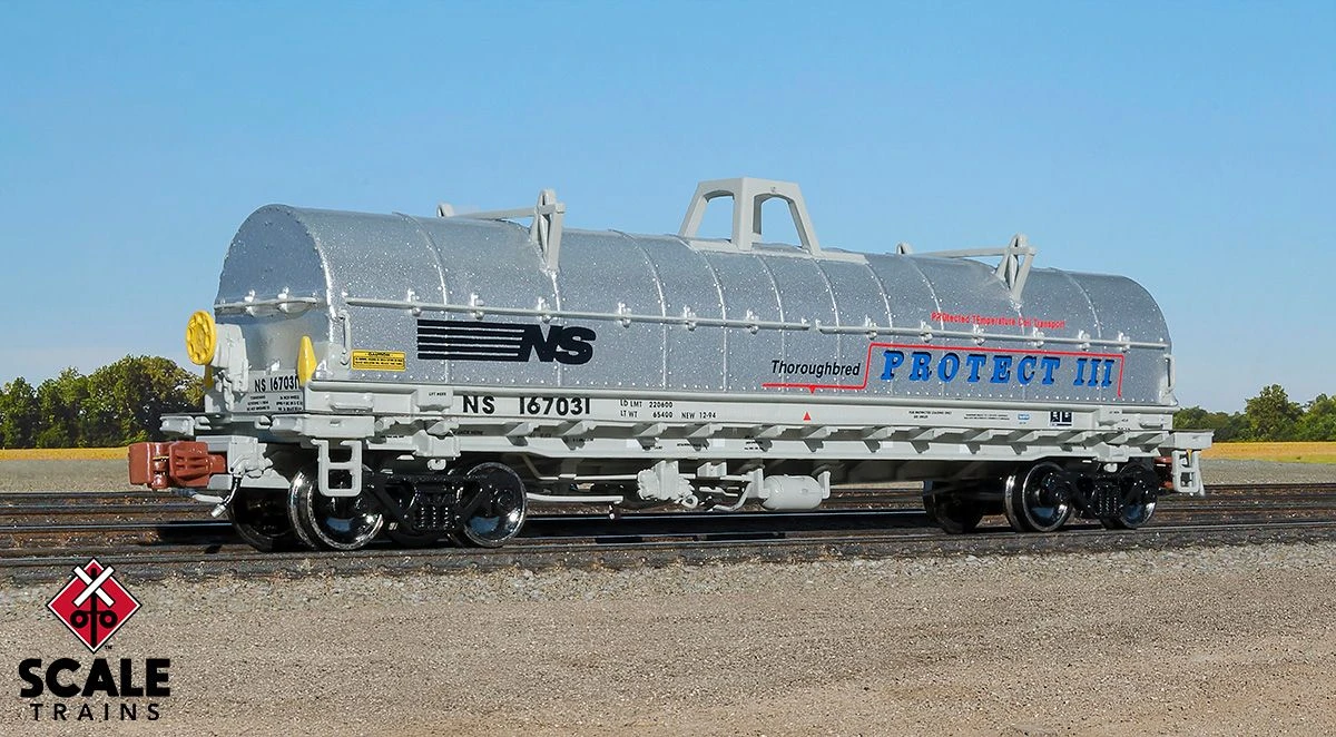 ScaleTrains Rivet N Scale 33544 42' Steel Coil Car Norfolk Southern "Protect III" NS 167062 1 ScaleTrains Rivet N Scale 33544 42' Steel Coil Car Norfolk Southern "Protect III" NS 167062