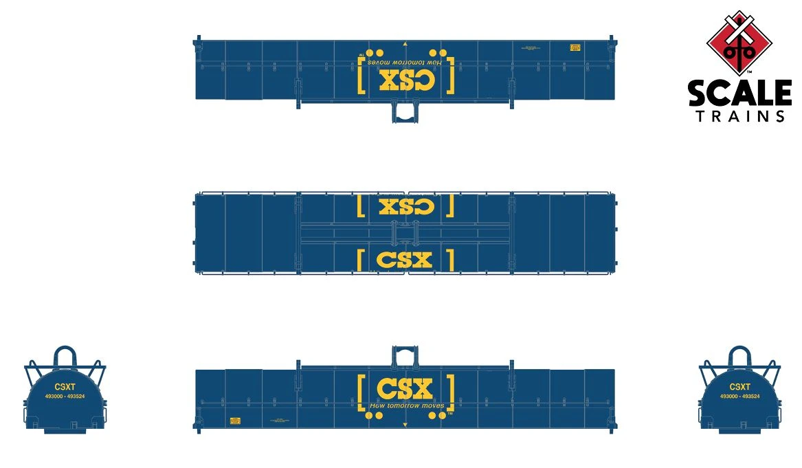 ScaleTrains Rivet N Scale 33555 Thrall-Trinity 42' Steel Coil Car "Boxcar Logo" CSX 493076 3 ScaleTrains Rivet N Scale 33555 Thrall-Trinity 42' Steel Coil Car "Boxcar Logo" CSX 493076 - Image 3